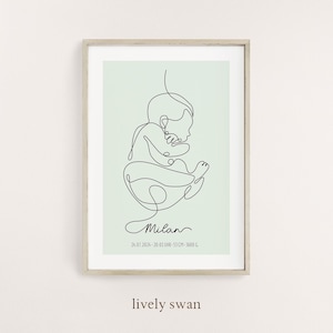 Cartel de nacimiento, bebé, carta natal, cartel de fechas de nacimiento arte de una línea, anuncio de nacimiento, regalo de nacimiento, anuncio de nacimiento boceto de bebé