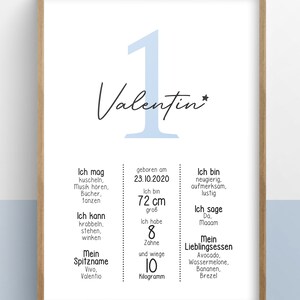 Tablero de hitos 1.er, 2.º, 3.er, 4.º cumpleaños, año, personalizado, regalo de cumpleaños, póster de hitos imagen 4
