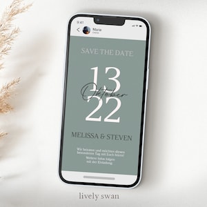 Save the Date Karte - Digital, Online, Whatsapp, Hochzeit, Einladung