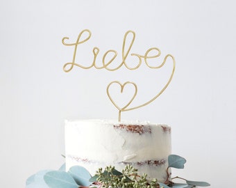 Wire Cake Topper Wire Lettering Cake Topper Wedding Love Cake Topper