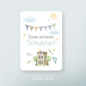 Postkarte Einschulung, Schulkind,Karte, Schulanfang, einen schönen Schulstart #104