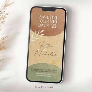 Save the Date Karte - Digital, Online, Whatsapp, Hochzeit, Einladung