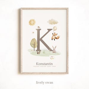 Cartel de nacimiento, animales del bosque, carta natal, cartel de fechas de nacimiento, anuncio de nacimiento, regalo de nacimiento personalizado, anuncio de nacimiento animales del bosque