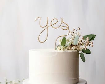 Topper per torta in filo, fatto a mano, scritte in filo, topper per torta, topper per torta, fidanzamento, matrimonio