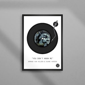 Armand Van Helden Vinyl by Boiler Print Room | Song Artwork Druck oder Download | Geschenk für Musikliebhaber | Du kennst mich nicht, Bonkers, My My My