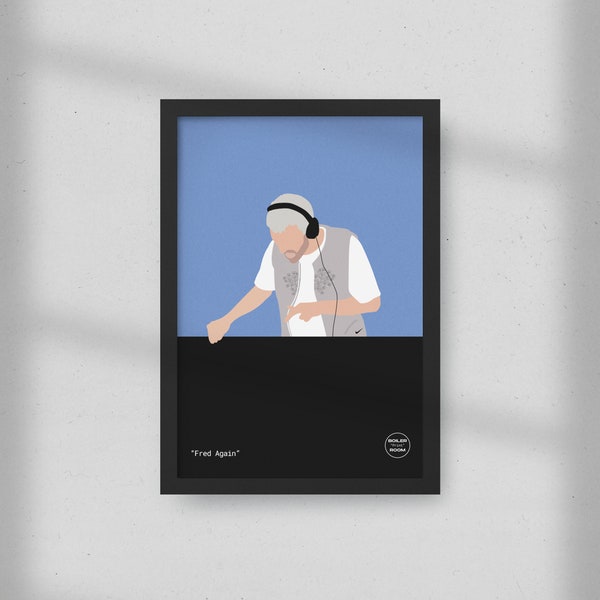 Fred Wieder von Boiler Print Room | Minimal Druck | Geschenk für Musik-Liebhaber | Turn on the Lights | Dschungel | Marea | Delilah