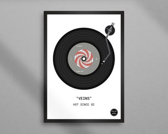 Hot Since 82 Vinyls by Boiler Print Room | Song Artwork Print or Download | Gift for Music Lovers | House Be Strong Veins Remains of the day