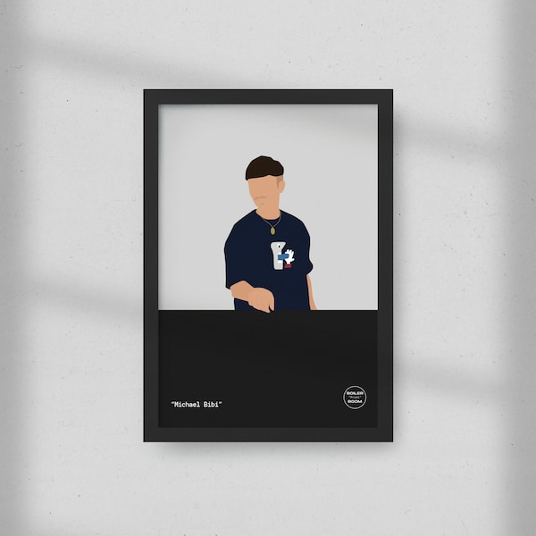 Michael Bibi by Boiler Print Room | Minimal Print | Gift for Music Lovers | Solid Grooves, Got the Fire, Lemonade, Tech house, UK DJ,