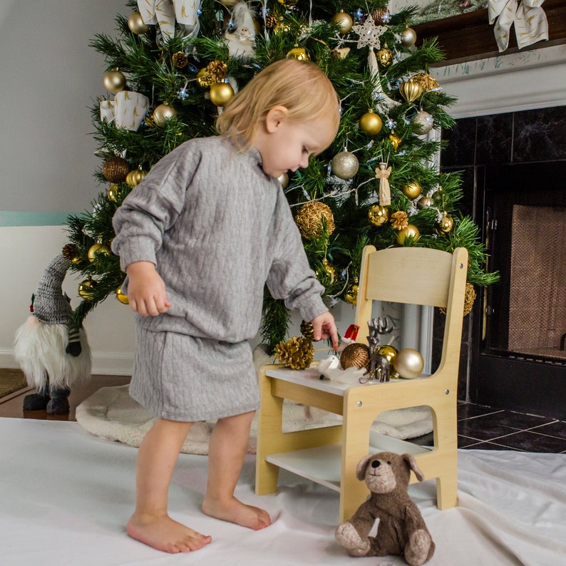 Grey Jersey Knit Toddler Skirt, Winter Girl Skirt, Fall Baby Christmas Skirt, Skirt for Gift image 1