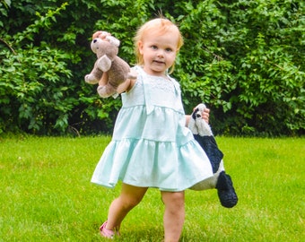 Toddler Linen Dress, Summer Linen Dress, Girl Linen Dress