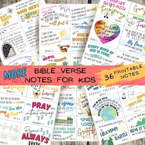 MORE! Bible Verse Notes for Kids - Scripture Cards - Encouragement Cards | Lunchbox Notes | Bible Memorization | Printable- INSTANT DOWNLOAD