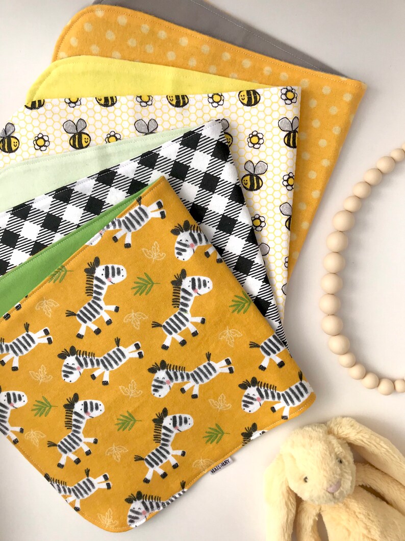 Flannel Burp Cloths Gender Neutral Baby Shower Gift Etsy