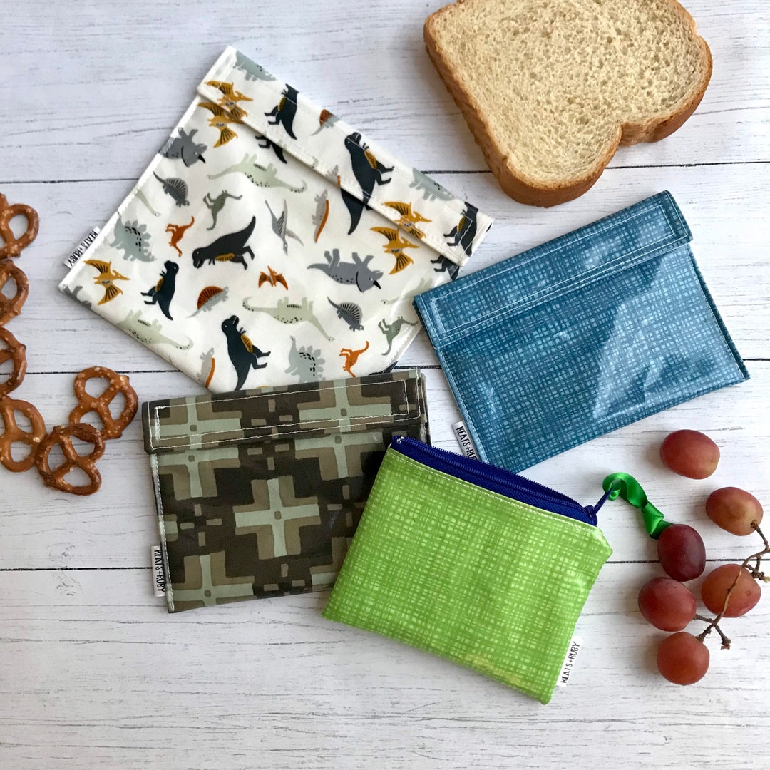 Reusable Snack Bags, Sandwich Bags, Zipper Bags Waterproof Food Safe