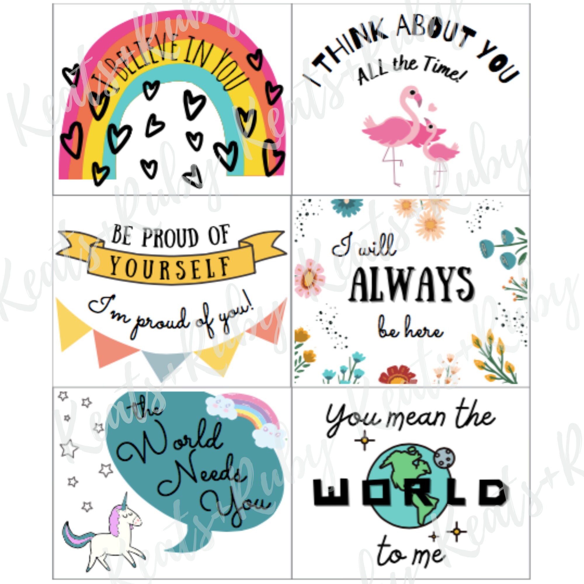 Printable Encouraging Notes PRINTABLE Notes for Kids - Words of Encouragement Cards | Lunchbox ...