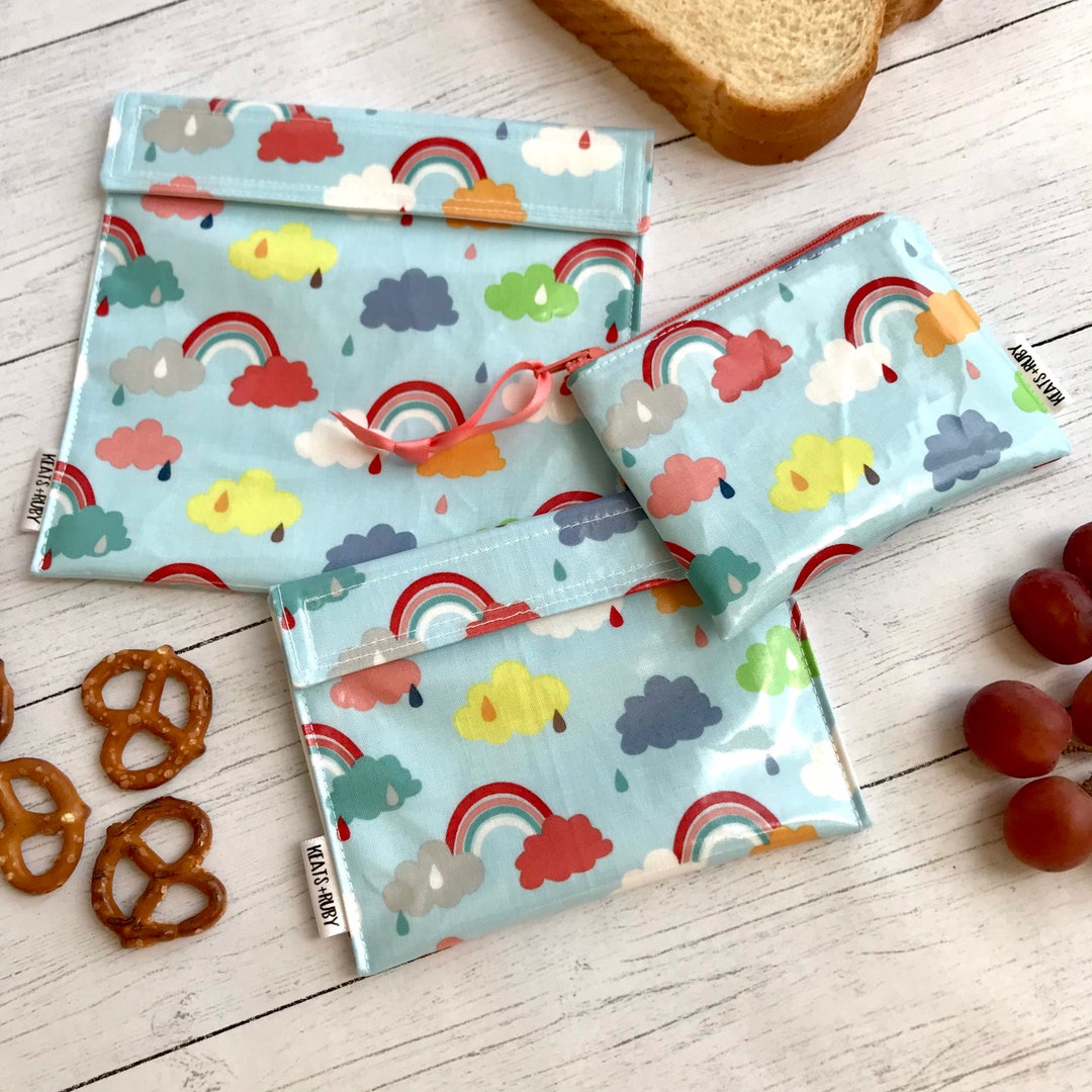 Reusable Snack Bags, Sandwich Bags, Zipper Bags Waterproof Food Safe