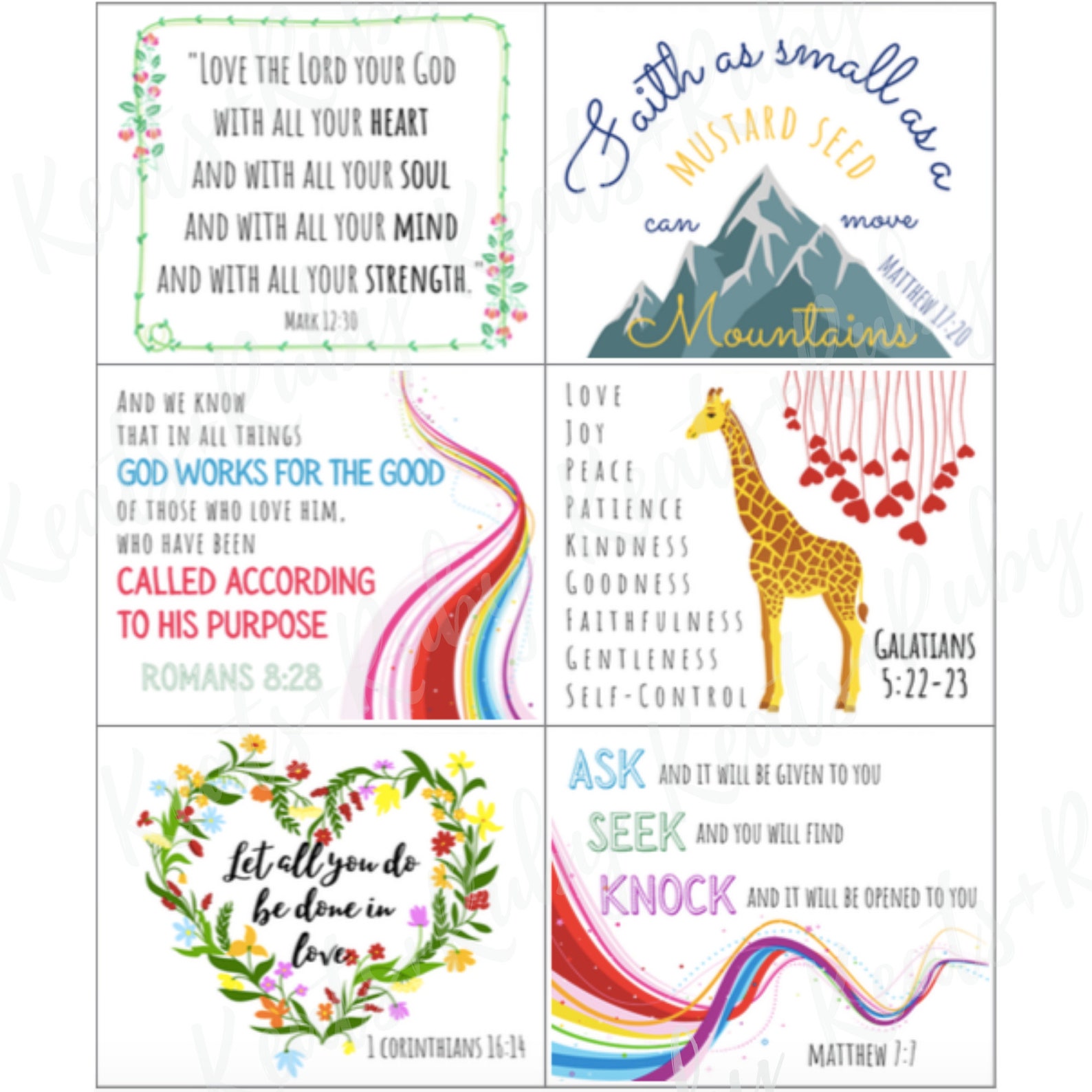 Bible Verse Notes for Kids Scripture Cards Encouragement Etsy
