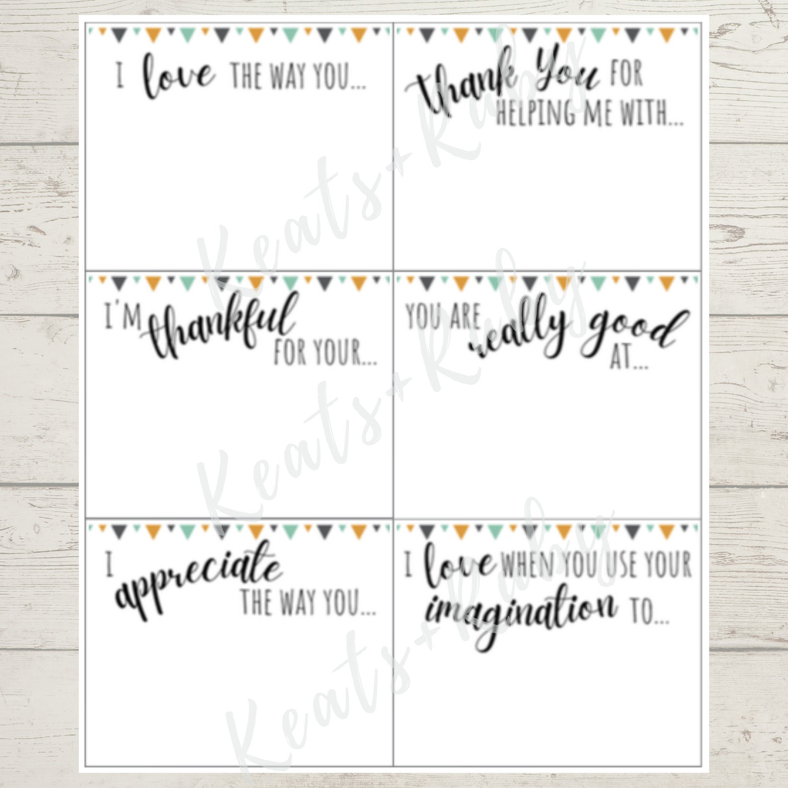 PRINTABLE Notes for Kids Write-in Encouragement Cards - Etsy