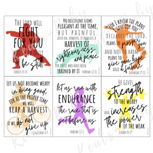 Sports Themed Bible Verse Notes for Kids - Christian Scripture Cards ...