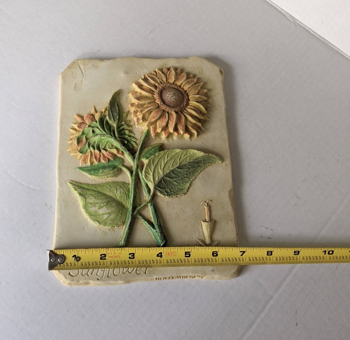 Hen Feathers Hand Cast Resin 7X 9 Wall Plaques Etsy