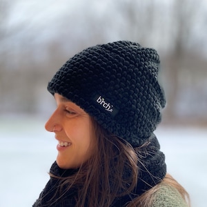 Gorro polar ThermoPro de invierno negro, forrado con Polartec® Powerdry, cálido, resistente al viento, para esquiar, hacer senderismo, correr y pasear perros