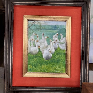 Quadro dipinto a mano con oche