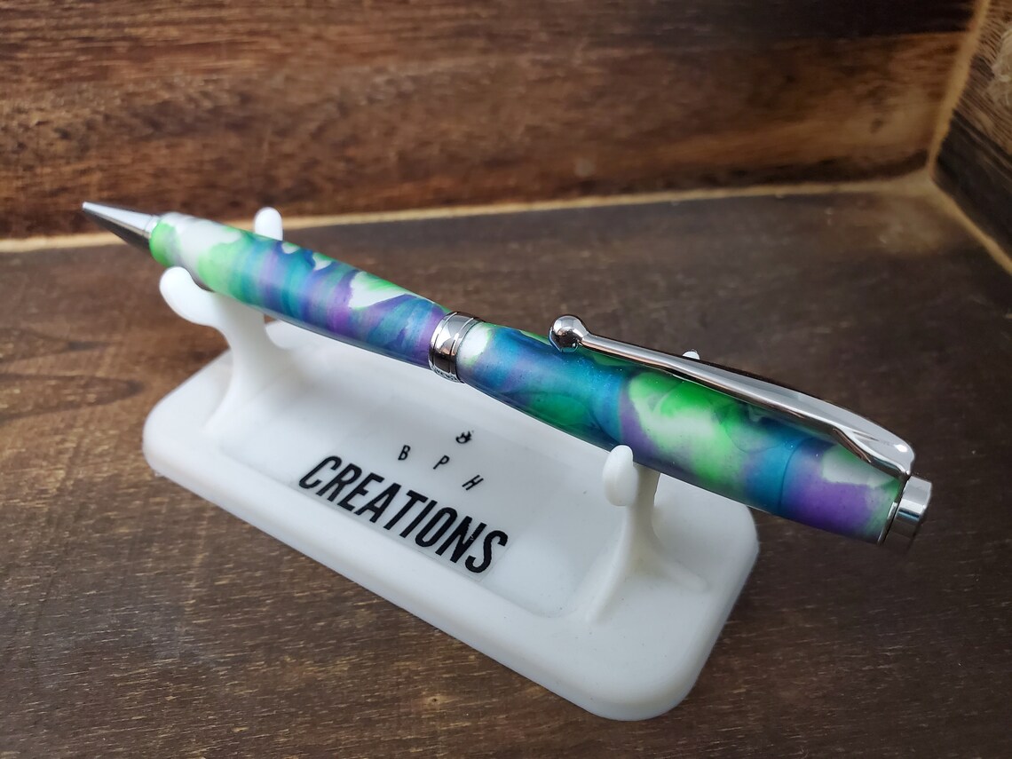Handmade Resin Ballpoint Pen Tiedye Style in Epoxy Hand Turned Etsy