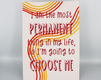 I'm going to choose me affirmation print / A4 positive affirmation poster / Self love print / Daily affirmations wall art / gifting ideas