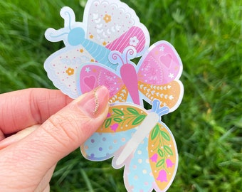 Schmetterling Aufkleber / Schmetterlinge Aufkleber / Wasserfeste Vinyl Aufkleber / Planer Aufkleber Laptop Geschenk