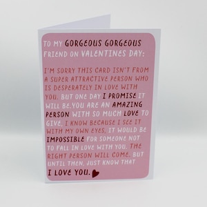 Carte de voeux pour la Saint-Valentin / Carte de Saint-Valentin pour célibataires / Carte de meilleur ami de Galentines / Carte de meilleur ami de Galentines pour célibataires