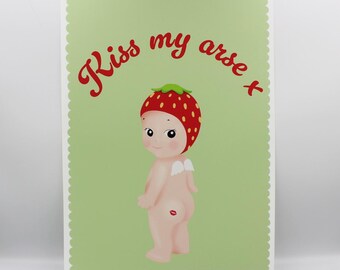 Sonny angels strawberry print / Sonny Angels Wall Decor / Sonny angel giclee print / Girly bedroom prints / Girly wall decor art