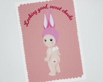Sonny angels bunny print / Sonny Angels Wall Decor / Sonny angel giclee print / Girly bedroom prints / Girly wall decor art