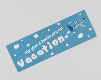 Sabrina Carpenter bookmark / espresso bookmark / my give a f*cks are on vacation / illustrated bookmark with lamination / blue bookmark