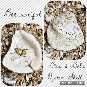 Decoupaged Oyster Shell Trinket Dish/Wall hanging
