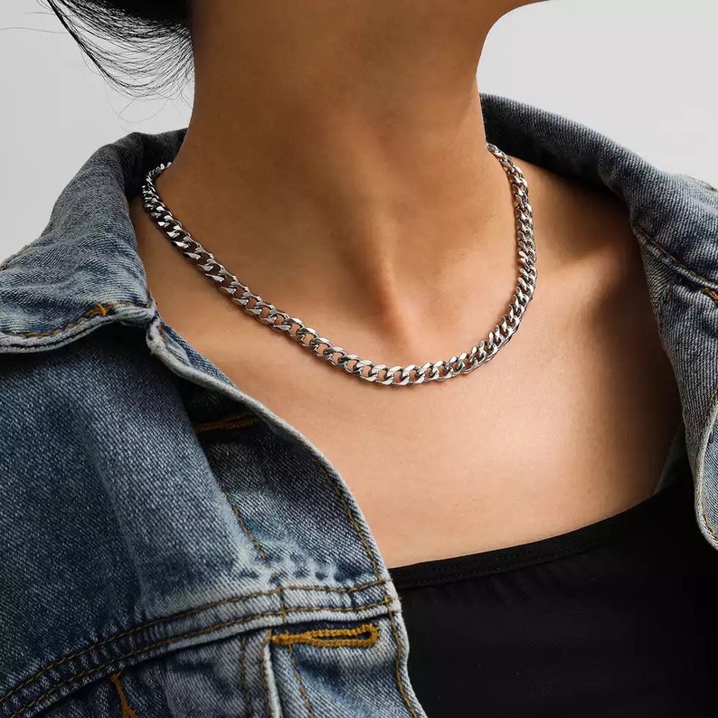 Women's Silver Stainless Steel Rope Chain Women's | Etsy