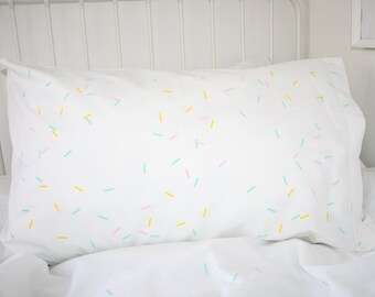 Sprinkles bedding | Etsy Pillow Cover with Rainbow Sprinkles