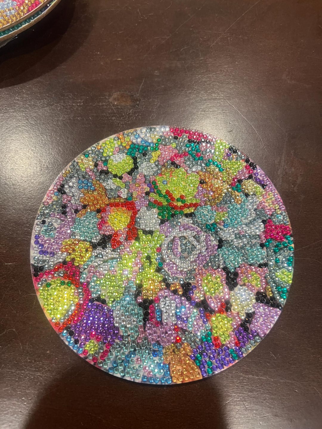 Pop of Flower Art - Yellow With Arrays of Colors and Flowers 15x15cm/5 ...