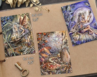 ACEO / KaKAO Cards (Editions) - Elfe, Fairy, Fantasyart, Harena, Tradingcard, Map, Miniature Art, Trading Card, Fairy Tale, Illustration