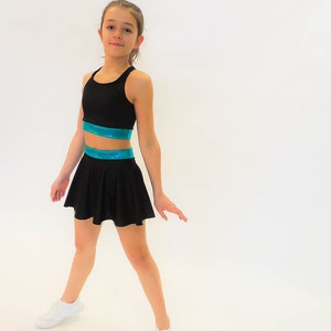 Skort and bra top, cheer bra, cheer skort
