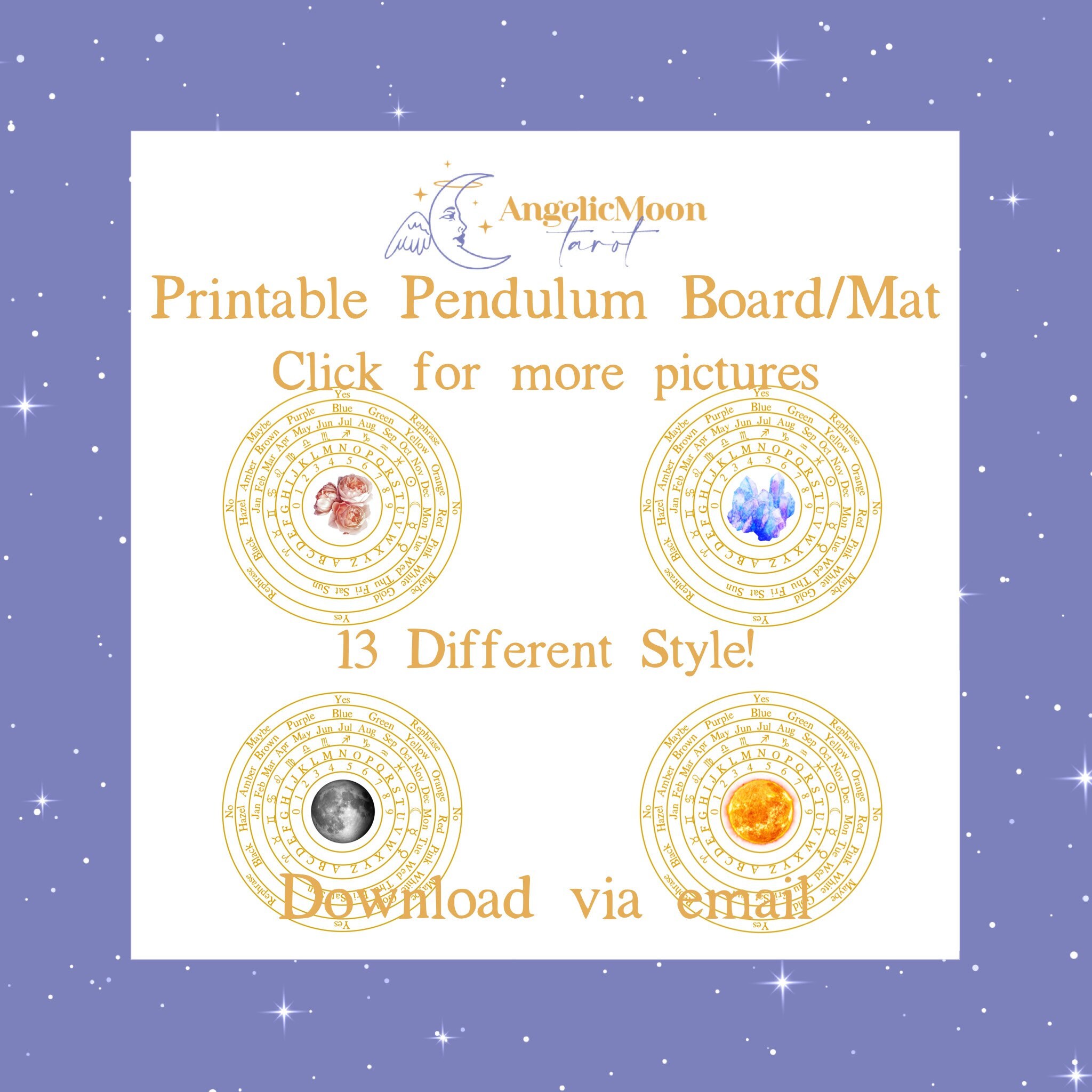 13 different style of Printable Pendulum Board/Mat with | Etsy