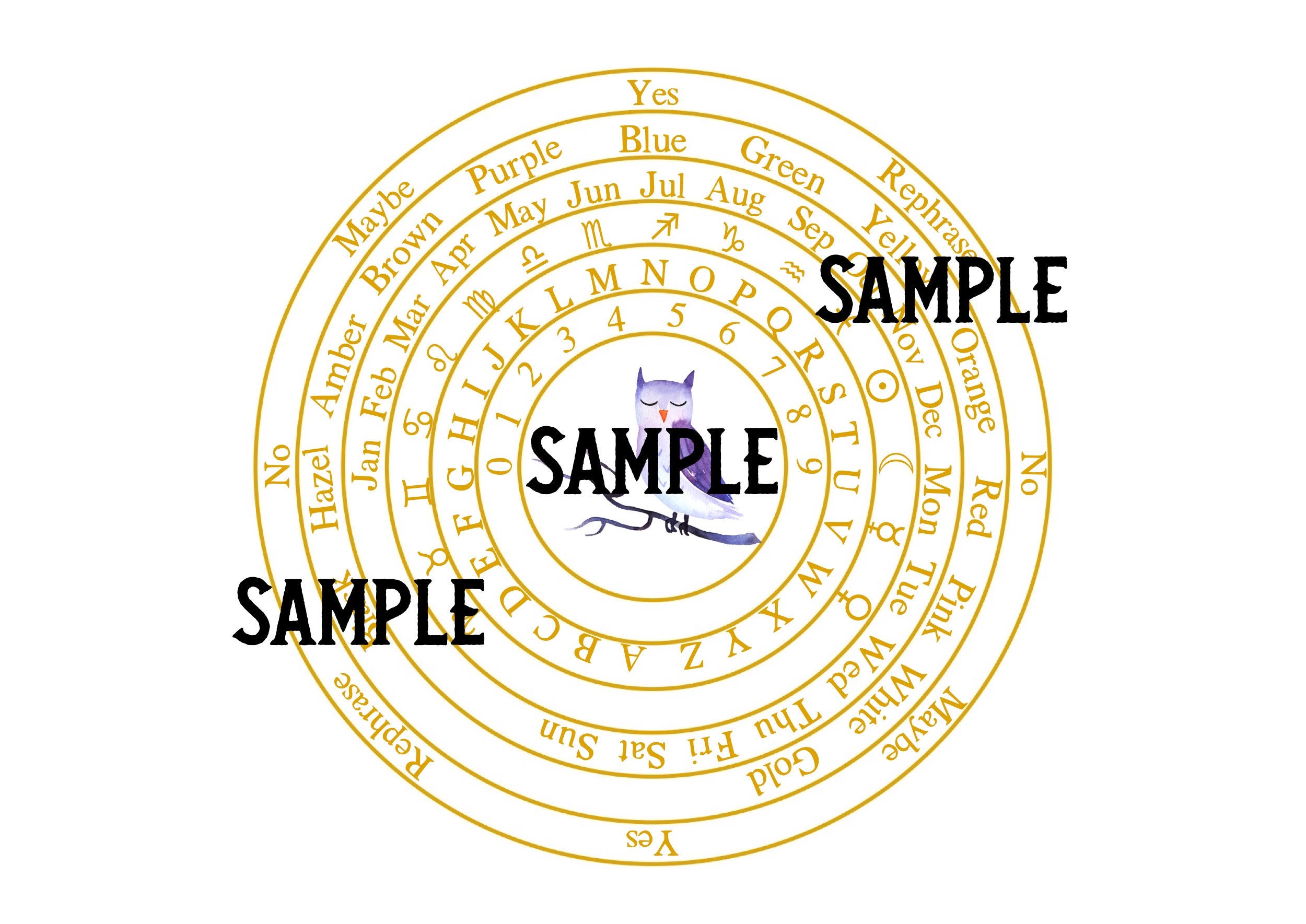 13 Different Style of Printable Pendulum Board/mat With Numbers ...