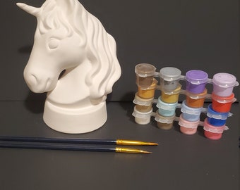 Unicorn bank. Paint kit, easy and fun crafts, creative and unique gifts, gift for her. Girl fun