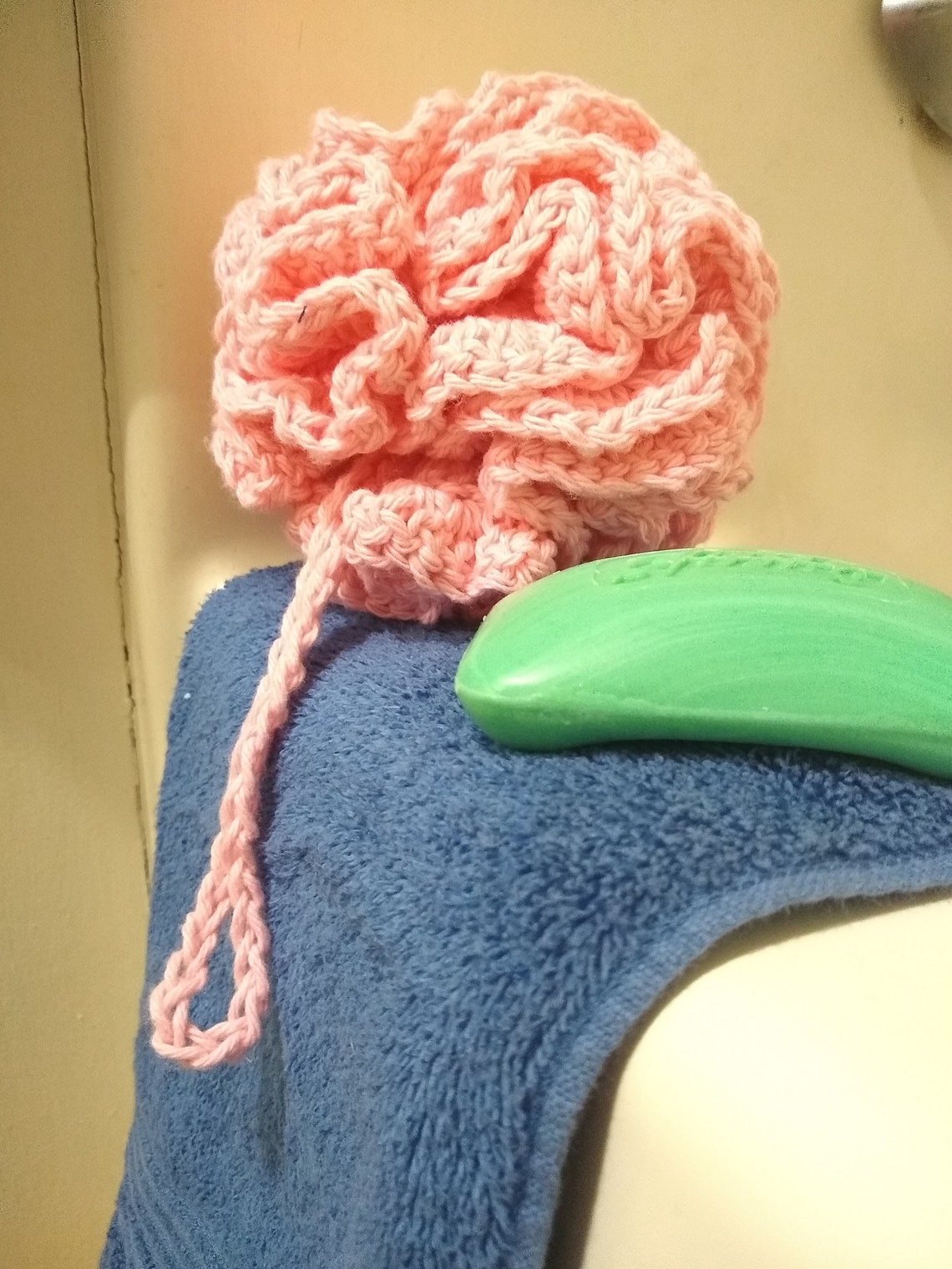Crocheted bath poof loofah washcloth gift for Mom spa Etsy