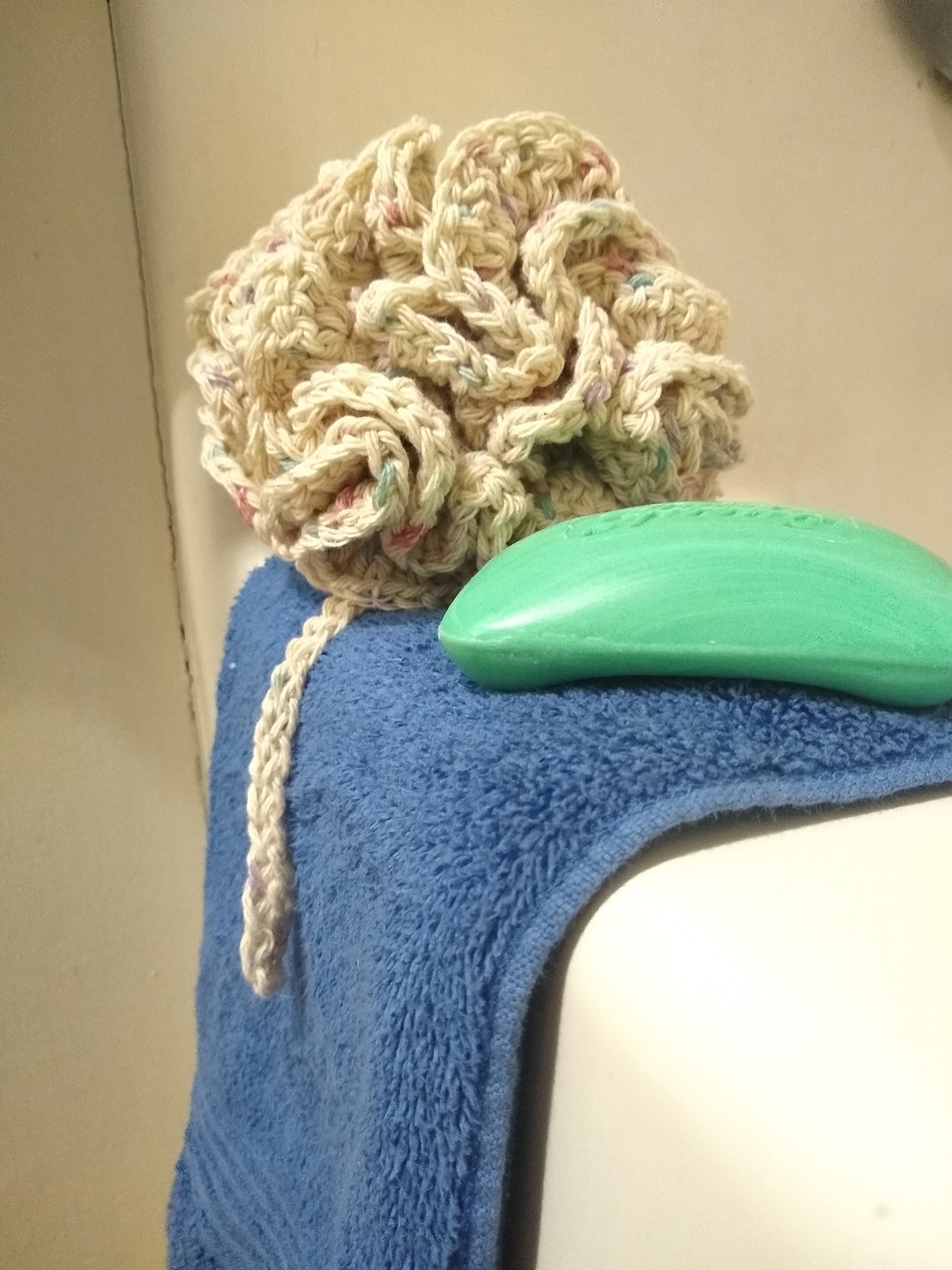 Crocheted bath poof loofah washcloth gift for Mom spa Etsy