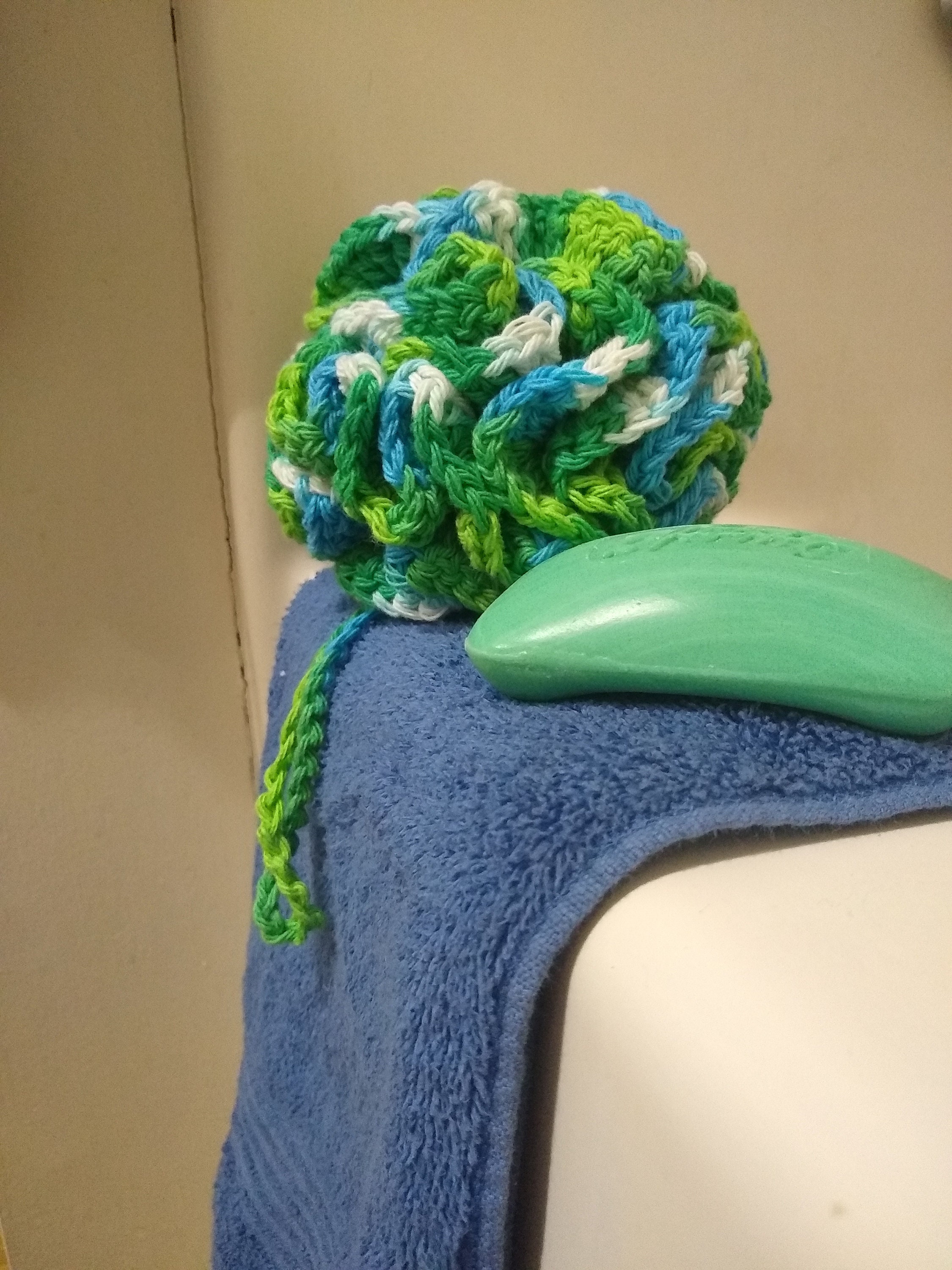 Crocheted bath poof loofah washcloth gift for Mom spa Etsy