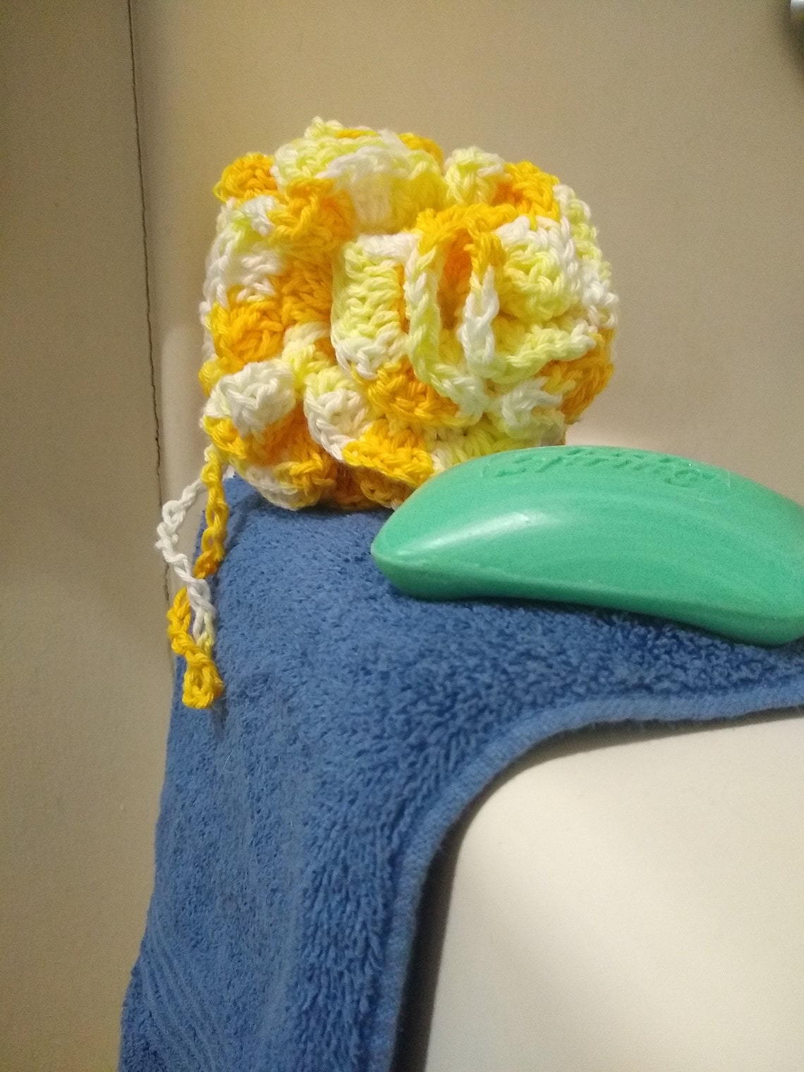 Crocheted bath poof loofah washcloth gift for Mom spa Etsy
