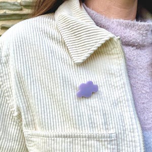 Broche accessoire poétique nuage - 5 coloris disponibles - Fait main original