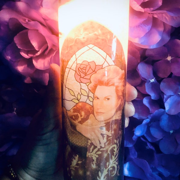 Walter Mercado Candle / Mucho Mucho Amor Prayer Candle / 7-Day Glass Candle