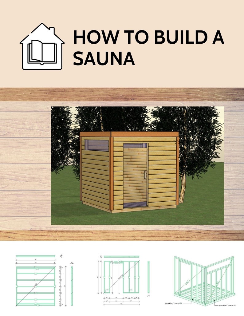 How to build a sauna diy sauna plans Etsy