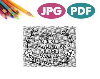 Christian Coloring Page | Coloring for Adults | Coloring for Kids | Digital Print