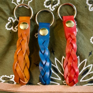 Easy DIY Braided Leather Keychain • French Blue Cottage